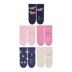 STERNTALER Ponožky  modrá / ružová / biela