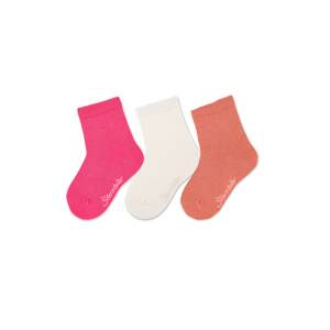 STERNTALER Ponožky  ružová / oranžová / biela