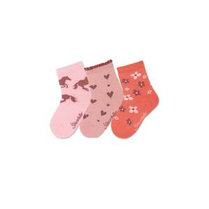 STERNTALER Ponožky  tmavooranžová / ružová / staroružová / tmavočervená / biela