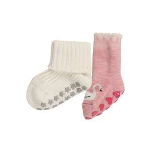 FALKE Ponožky 'Swan'  biela / s ružovými fľakmi / oranžová / čierna