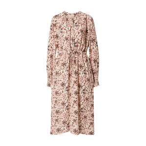 MOS MOSH Košeľové šaty 'Macha Paris'  tmavohnedá / ružová / svetlohnedá