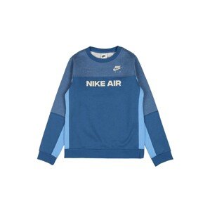 Nike Sportswear Mikina  svetlomodrá / tmavomodrá / modrá melírovaná / biela