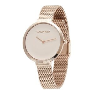 Calvin Klein Analógové hodinky  ružové zlato / šedobiela