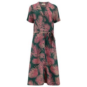 Sugarhill Brighton Košeľové šaty 'Kendra'  tmavozelená / svetloružová