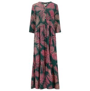 Sugarhill Brighton Košeľové šaty 'Lauren'  jedľová / fuksia / svetloružová