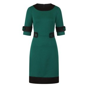 HotSquash Puzdrové šaty  smaragdová / čierna