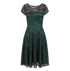 HotSquash Kokteilové šaty  smaragdová / čierna