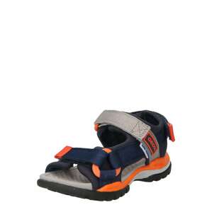 GEOX Otvorená obuv 'Borealis'  sivá / námornícka modrá / oranžová