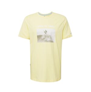 COLOURS & SONS Tričko  pastelovo žltá / sivá melírovaná / biela
