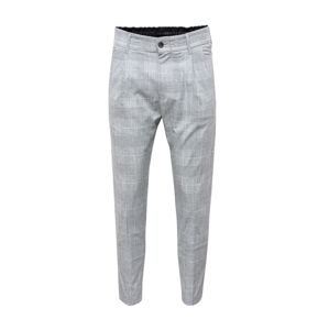 DRYKORN Plisované nohavice 'CHASY'  sivá / biela / čierna