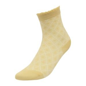 FALKE Ponožky  pastelovo žltá / biela