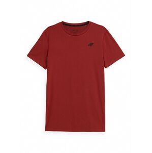 4F Funkčné tričko  čierna / karmínovo červená