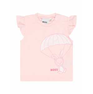 BOSS Kidswear Tričko  svetloružová / pastelovo ružová / fuksia / grenadínová / strieborná