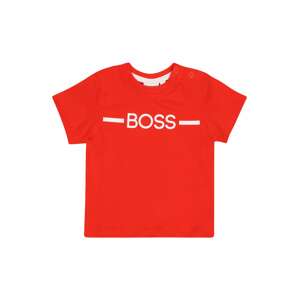 BOSS Kidswear Tričko  neónovo červená / biela