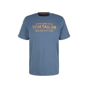 TOM TAILOR Tričko  modrá / oranžová