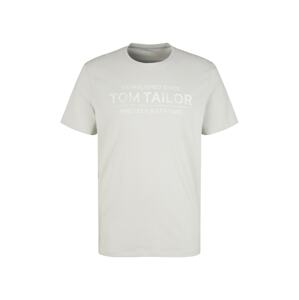 TOM TAILOR Tričko  svetlosivá / biela