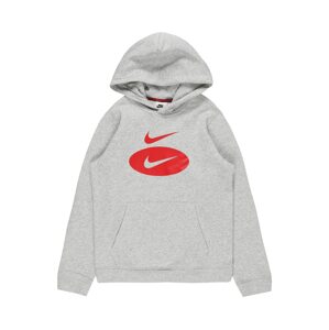 Nike Sportswear Mikina  sivá / červená