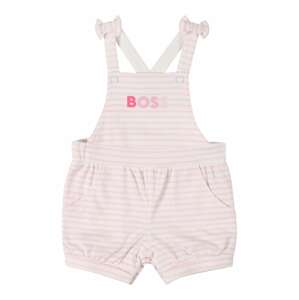BOSS Kidswear Nohavice na traky  biela / ružová / tmavoružová