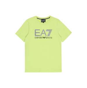 EA7 Emporio Armani Tričko  svetlozelená / čierna / biela