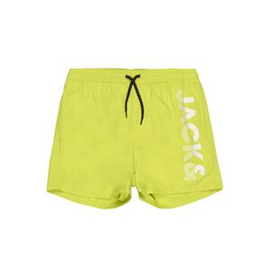 Jack & Jones Junior Plavecké šortky 'CRETE'  neónovo žltá / biela