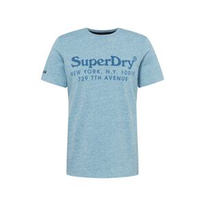 Superdry Tričko  modrá / svetlomodrá