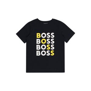BOSS Kidswear Tričko  tmavomodrá / biela / žltá