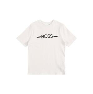 BOSS Kidswear Tričko  biela / čierna