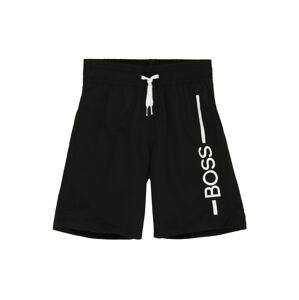BOSS Kidswear Plavecké šortky  čierna / biela