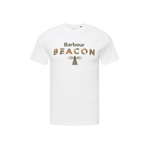 Barbour Beacon Tričko  biela / kaki / hnedá