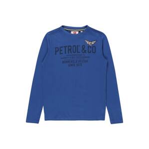 Petrol Industries Tričko  modrá / námornícka modrá / biela
