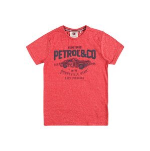 Petrol Industries Tričko  červená melírovaná / tmavosivá