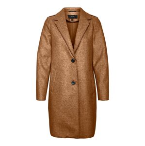 VERO MODA Prechodný kabát 'Paula'  hnedá melírovaná / čierna / biela