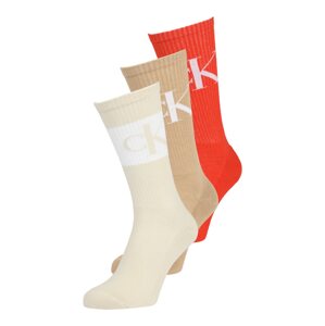 Calvin Klein Underwear Ponožky  piesková / krémová / biela / oranžovo červená