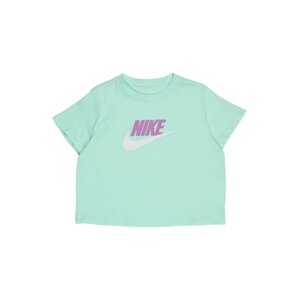 Nike Sportswear Tričko  mätová / biela / tmavofialová