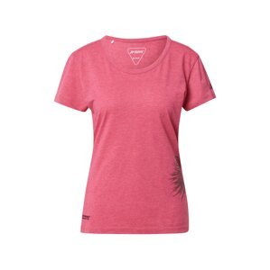 Maier Sports Funkčné tričko 'Feather'  s ružovými fľakmi / gaštanová