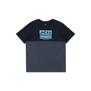 Jack & Jones Junior Tričko 'Jahn'  dymovo modrá / kobaltovomodrá / svetlomodrá / sivá melírovaná / čierna