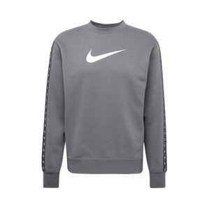 Nike Sportswear Mikina  čadičová / biela / čierna