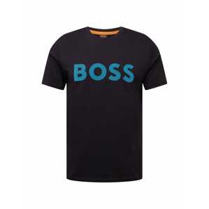 BOSS Orange Tričko 'Thinking'  kráľovská modrá / čierna