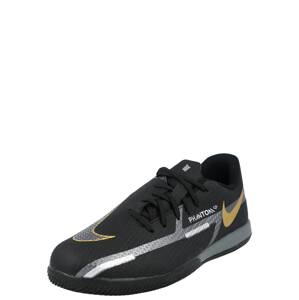 NIKE Športová obuv 'Phantom GT2 Academy'  čierna / zlatá žltá / striebornosivá
