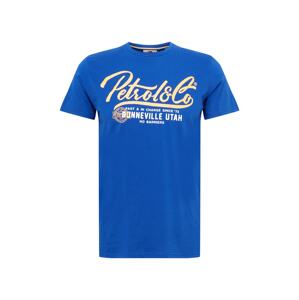Petrol Industries Tričko  modrá / svetložltá / biela