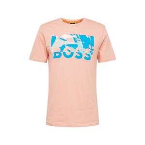 BOSS Orange Tričko 'Thinking 3'  ružová / nebesky modrá / biela / azúrová