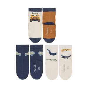 STERNTALER Ponožky  námornícka modrá / okrová / pastelovo zelená / biela
