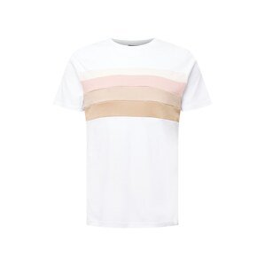 BURTON MENSWEAR LONDON Tričko  biela / béžová / farba ťavej srsti / ružová / ružová