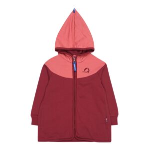 FINKID Tepláková bunda  svetloružová / tmavočervená