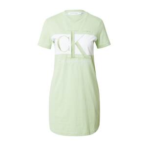 Calvin Klein Jeans Šaty  pastelovo zelená / biela