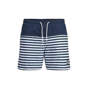 JACK & JONES Plavecké šortky 'Milos'  námornícka modrá / biela