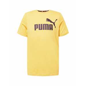 PUMA Funkčné tričko  žltá melírovaná / čierna