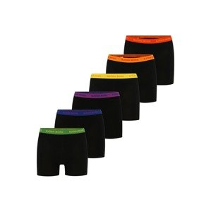 BJÖRN BORG Športové nohavičky  čierna / oranžová / žltá / zelená melírovaná / modrá