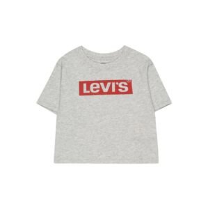 LEVI'S Tričko  sivá melírovaná / tmavočervená