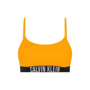 Calvin Klein Swimwear Bikinový top 'Intense Power'  oranžová / čierna / biela